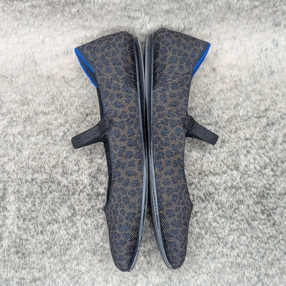 Rothy's The Square Mary Jane Chocolate Spot Leopard Animal Print Women's 7.5 - Picture 10 of 14